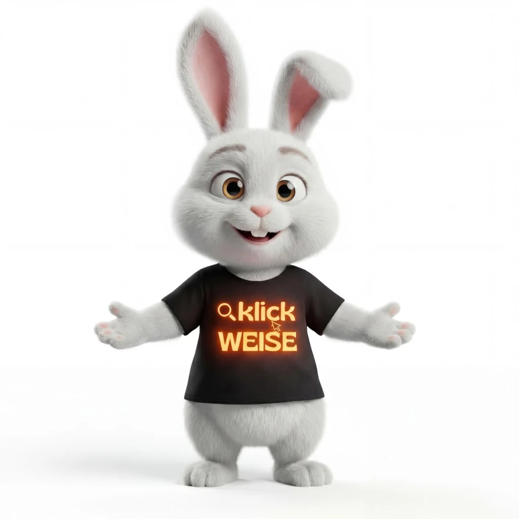 Klickweise-Hase als Maskottchen für Online-Marketing in Gescher